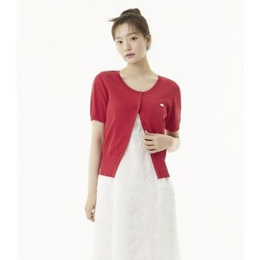 플라스틱아일랜드 U넥 반팔 가디건 (PR2KG761)