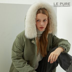 [24FW][LE PURE]르퓨어 SAGA 폭스후드 구스야상(래빗안감)