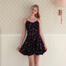 / cherry berry dress (black)