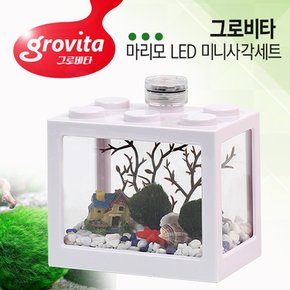그로비타 마리모 LED 미니사각세트-화이트/마리모키우기