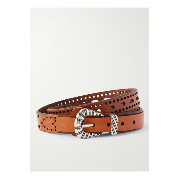 컷아웃 가죽 웨이스트 벨트 라이트 브라운 46376663162903121