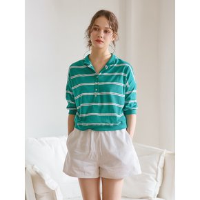 COTTON COLLAR T-SHIRTS_GREEN