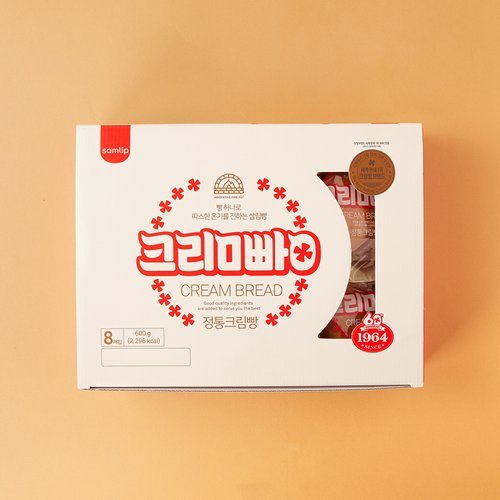 삼립 정통크림빵 600g (75g X 8입)