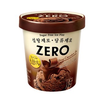 롯데웰푸드 롯데 제로아이스 딥초콜릿 파인트 474ml