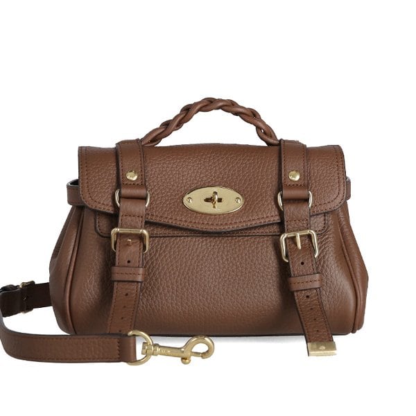 [부산점] 로고 플라크 RL6595 736 G222 멀버리 미니 알렉사 토트백 크로스 숄더