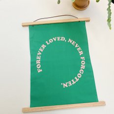 [9 FACTORY] 레터링 패브릭 포스터 두꺼비집 가리개 겸 다용도 덮개 - Forever Loved, Never Forgotten