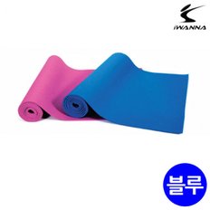 요가매트 홈트 휘트니스 스포츠 천연고무 운동 헬스 층간소음 PVC 6mm(블루) BK