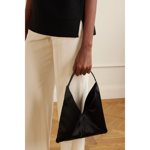 헌팅시즌 오리가미 미디엄 가죽 트리밍 새틴 숄더백 46376663163100789