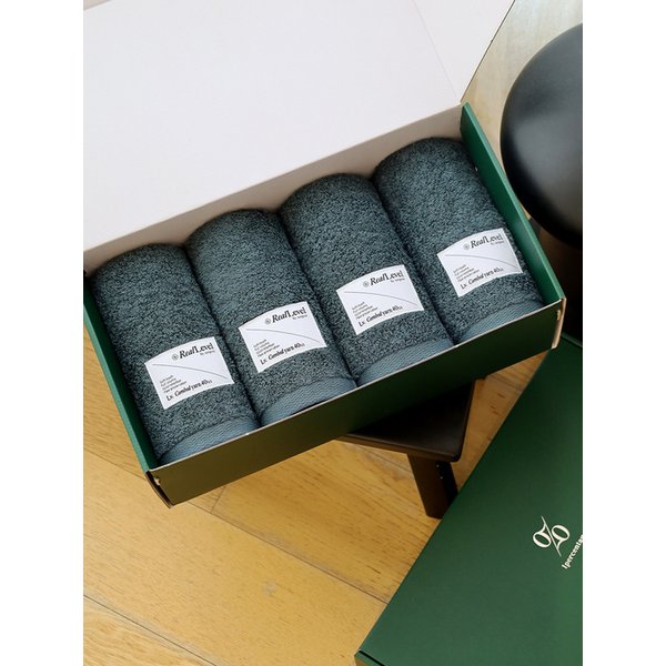 [선물포장] 1퍼센테이지 트리 호텔수건 4P 선물세트 40수 210g