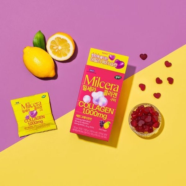 [본사직영] 밀세라 콜라겐 구미 젤리 3박스 ( 10g x 30포) / 레몬그레이프맛
