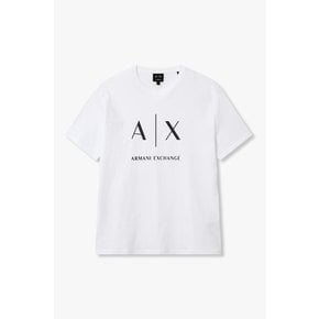 남성 빅 로고 프린트 티셔츠A416130906화이트