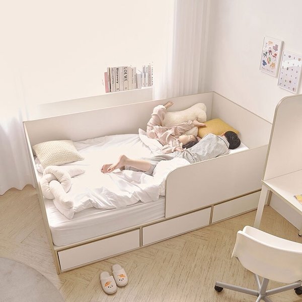 도담 키즈 안전가드 데이베드 수납 서랍 침대 SS (본넬매트포함) DO5120R (착불)