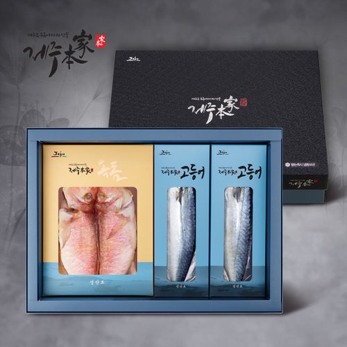 [제주본가][냉동]성산포 옥돔고등어 혼합세트(옥돔: 3미,540g/고등어: 6쪽 960g)_국내산