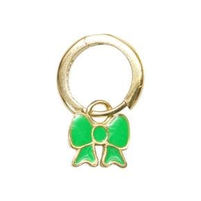 MINNIE BOW HOOP EARRING/ SS22015-GREEN