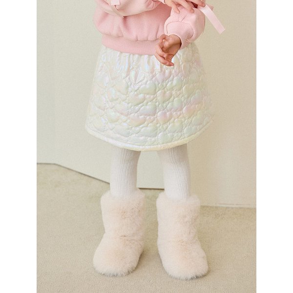 핑크빔홀로그램패딩스커트