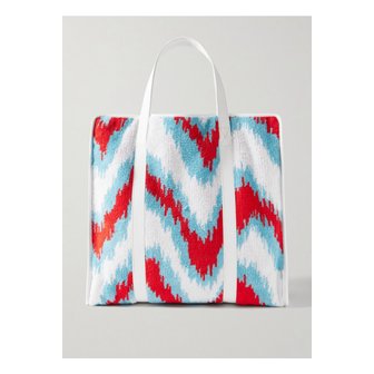 미쏘니 캔버스 트리밍 테리 자카드 토트 화이트 46376663162877101