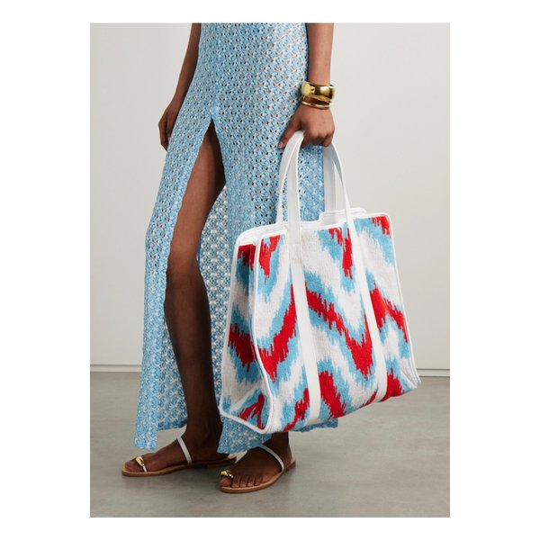 캔버스 트리밍 테리 자카드 토트 화이트 46376663162877101