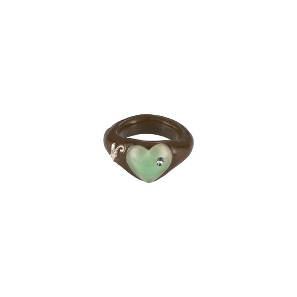 prism heart ring-brown