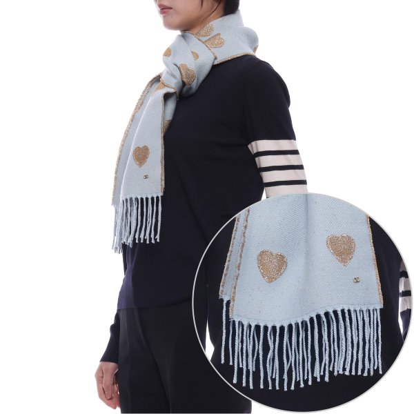 [부산점] [발렌티노] 25FW 여성 브이로고 시그니처 울 혼방 머플러 (7W2ET01M SZD CDK 25F)