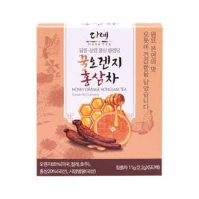 [본사직영] 다예 꿀 블렌딩 오렌지 홍삼차 전통차 티백 우려먹는차 5개입
