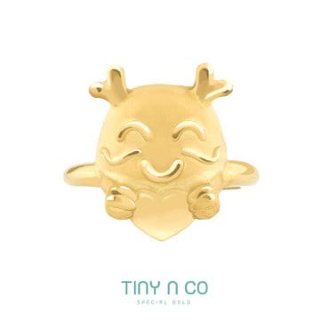 타이니앤코 순금 24K 코코 3.75g 용띠 사랑해용 돌반지