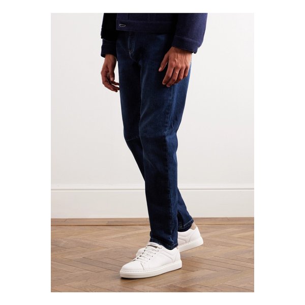 스웨이드 트리밍 풀 그레인 가죽 스니커즈 화이트 1647597311160777