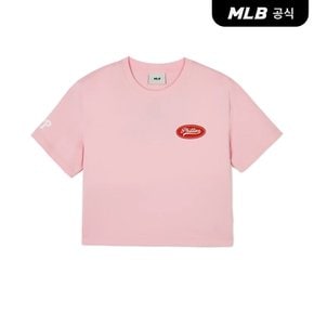 [코리아공식] [MLB] 여성 바시티 크롭 슬림핏 반팔 티셔츠 (4 COLOR)