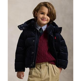폴로 랄프 로렌 폴로 키즈 남아 2-7세 컨버터블 코듀로이 다운 재킷(CWPOOTWB6020366410)
