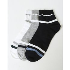 [24SS] [3 PACK] 라인배색 중목 양말세트 HZSS4E803MU