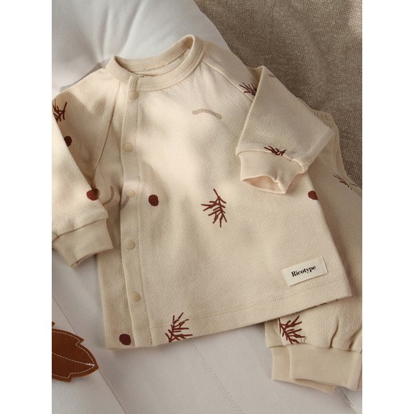 낙우송 실내복 상하 세트 - Autumn pine tree loungewear