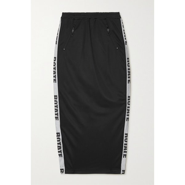 로테이트 바이 비르거 크리스텐슨 웨빙 트리밍  셸 맥시 스커트 블랙 1647597304573732