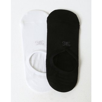 닥스 [24SS] [D-SOCKS] 혼합 로고 면혼방 덧신양말 2족세트(   DLSS4B301MU