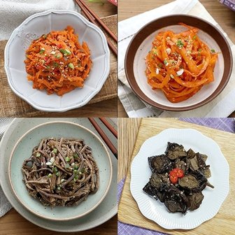 자연맛남 하늘농가 가정식 국산 나물 반찬 4종 C세트(더덕 도라지...