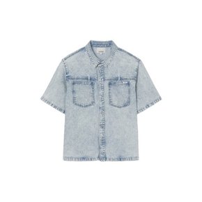 반팔티 NQK MP6D7243_LBL 남녀공용 L톤 블리치드 반팔 셔츠_LIGHT BLUE