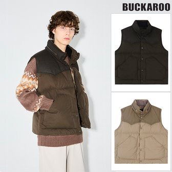 버커루 [여주점] 남성 스웨이드 배색 다운 베스트(B244DW420P)