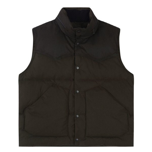 [여주점] 남성 스웨이드 배색 다운 베스트(B244DW420P)