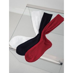 [no.016] classic red basic silket socks