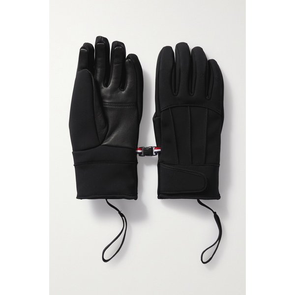 글레이시어 소프트셸 가죽 스키 장갑 블랙