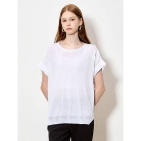 린넨 옆단 트임 라운드 니트 택가격 49000원_P403498325