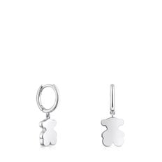 Silver Sweet Dolls Bear Charm Hoop Earrings/스윗돌 베어 참 후프 귀걸이/1004274000
