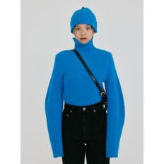 ZOVOUS Turtleneck Knit Pullover - Blue