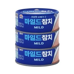 사조 참치 통조림 마일드 안심따개 135g x 3개