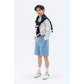 타미힐피거키즈 24년S/S  T42E0PPQ010BT2 스트레치 라이트워시 데님쇼츠