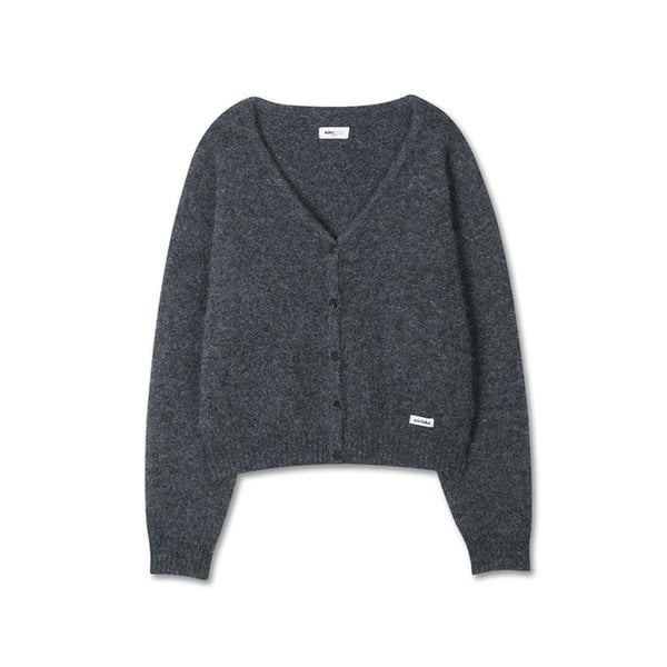 HEAVY WOOL KNIT CARDIGAN CHARCOAL