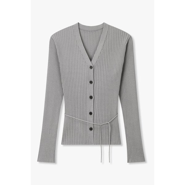 벨티드 브이넥 슬림 니트 가디건 7126150504172