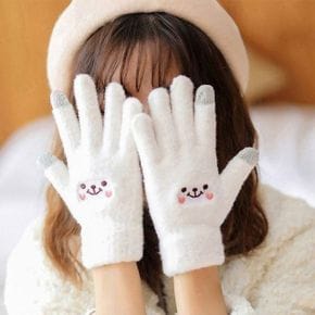 터치 귀요미 털장갑 겨울장갑 스마트폰 장갑 방 스마트터치장갑