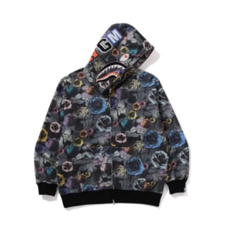  베이프 후드집업 FLORAL CAMO SHARK RELAXED FIT FULL ZIP HOODIE 1K80-115-301