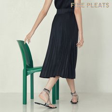 [FINE PLEATS] 피네 플리츠 트위스트 스커트 블랙