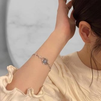  [옷자락] 여성 큐빅 원형 체인 스타 모양 패션 팔찌