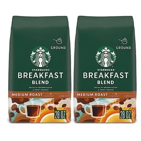 스타벅스 Breakfast Blend 브랙퍼스트 미듐 로스트 그라운드 커피 28oz(790g) 2개